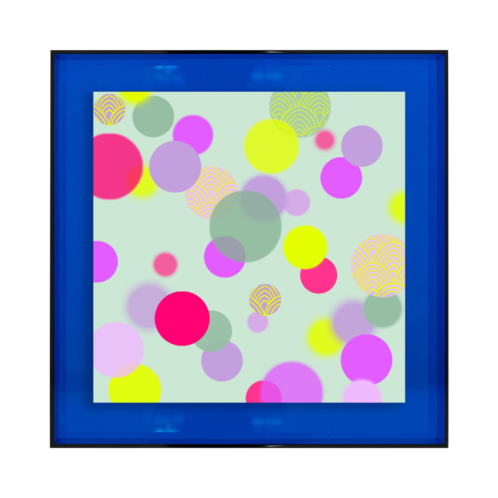 Confetti mintgroen met neon stippen