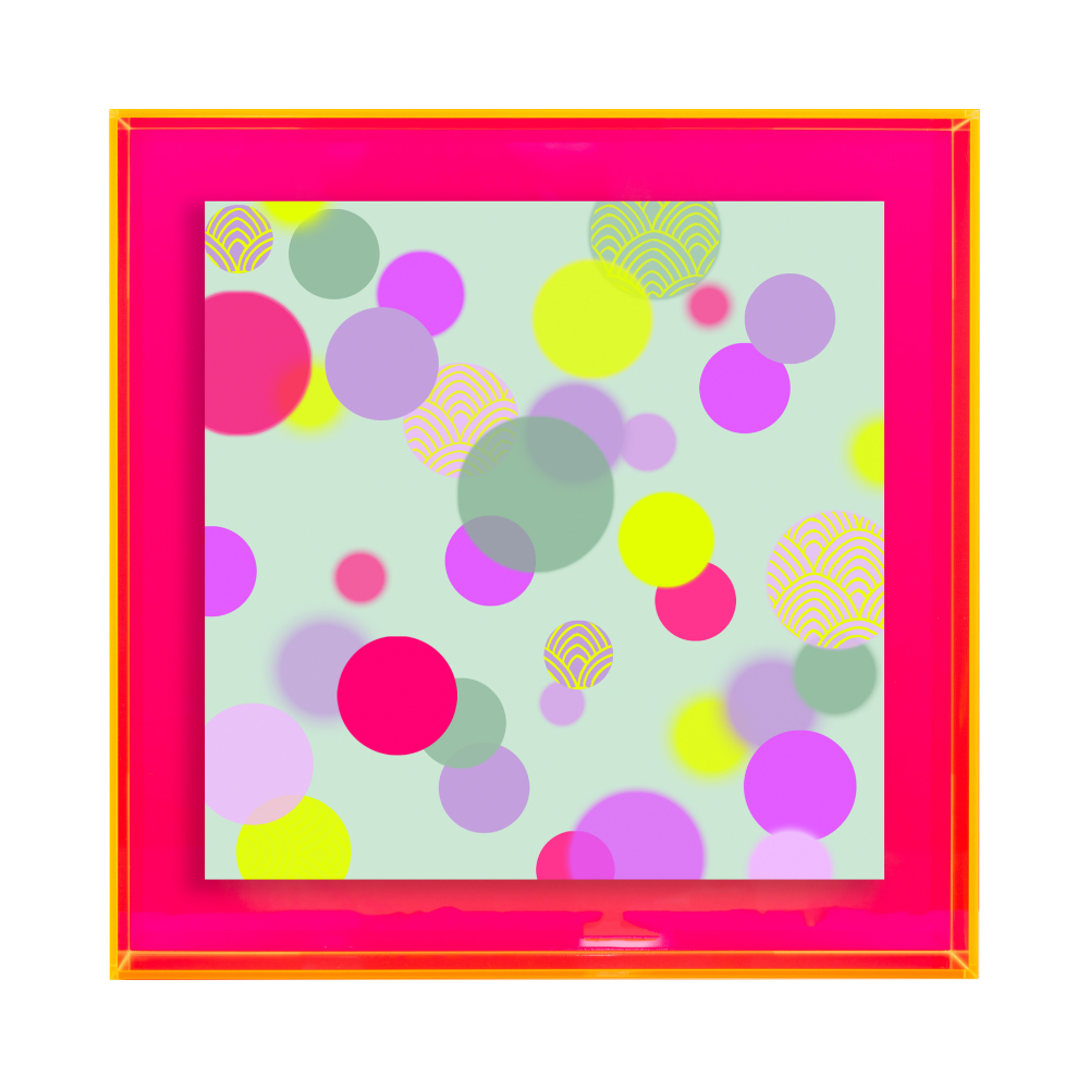 Confetti mintgroen met neon stippen