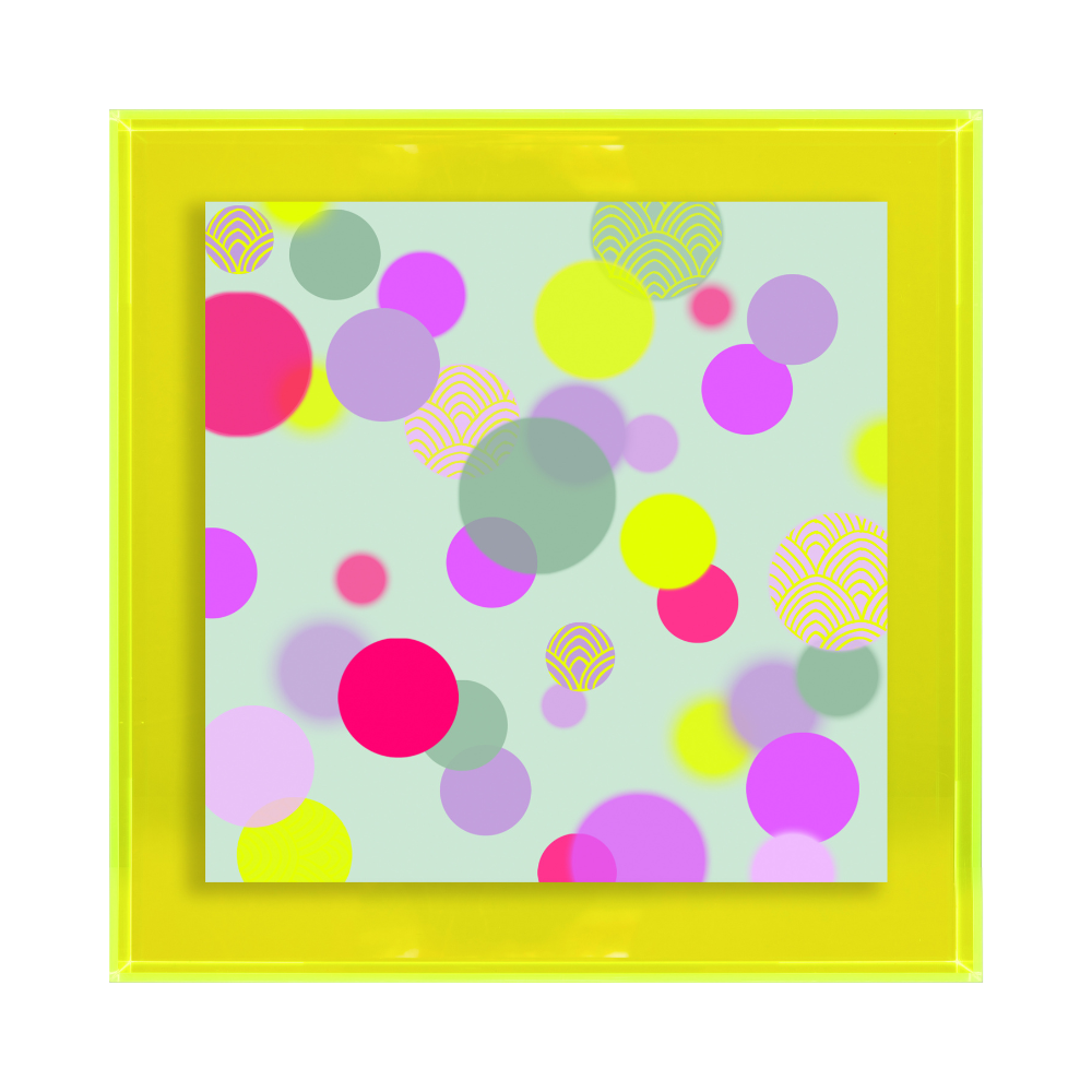 Confetti mintgroen met neon stippen