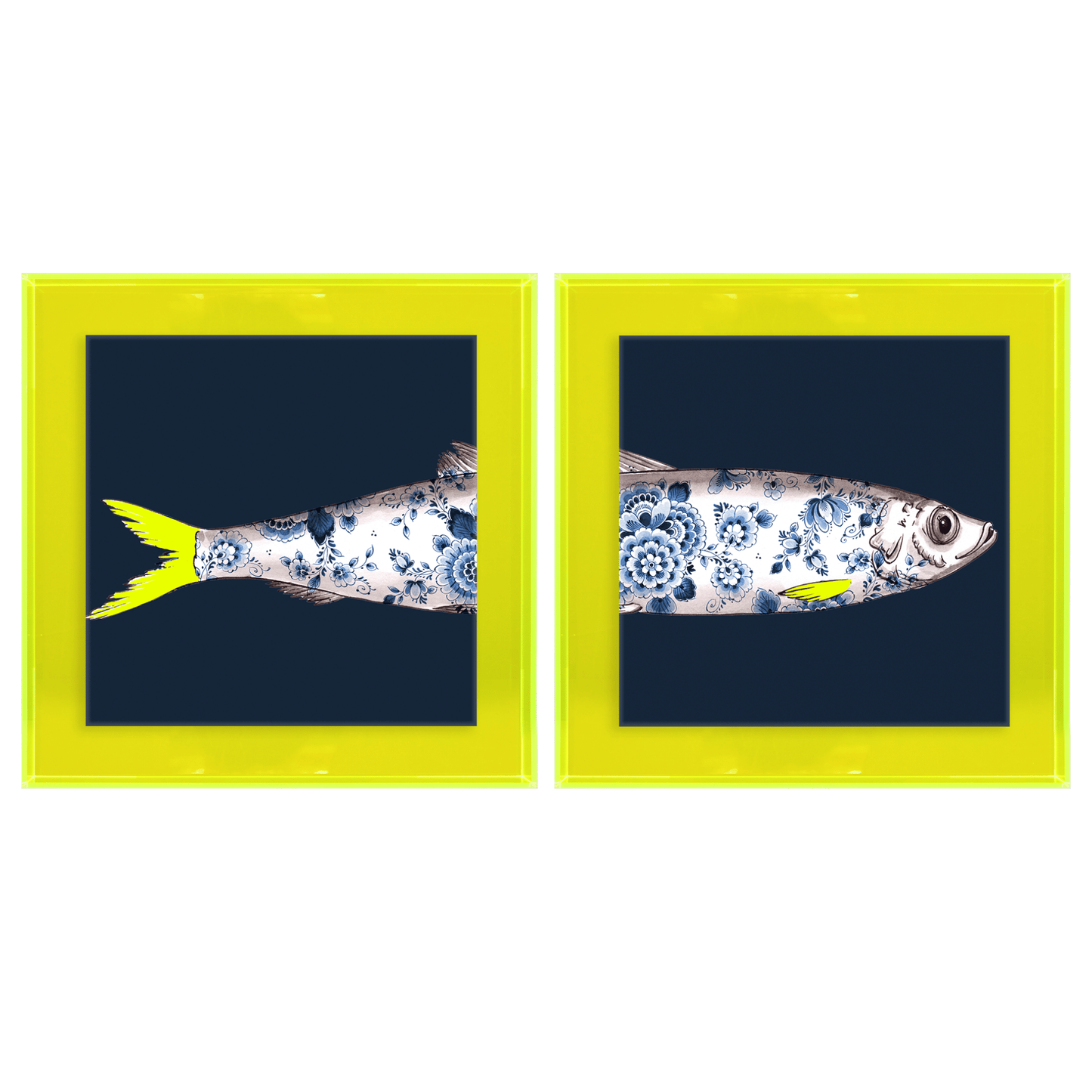 Funky Fish Haring Blauw tweeluik