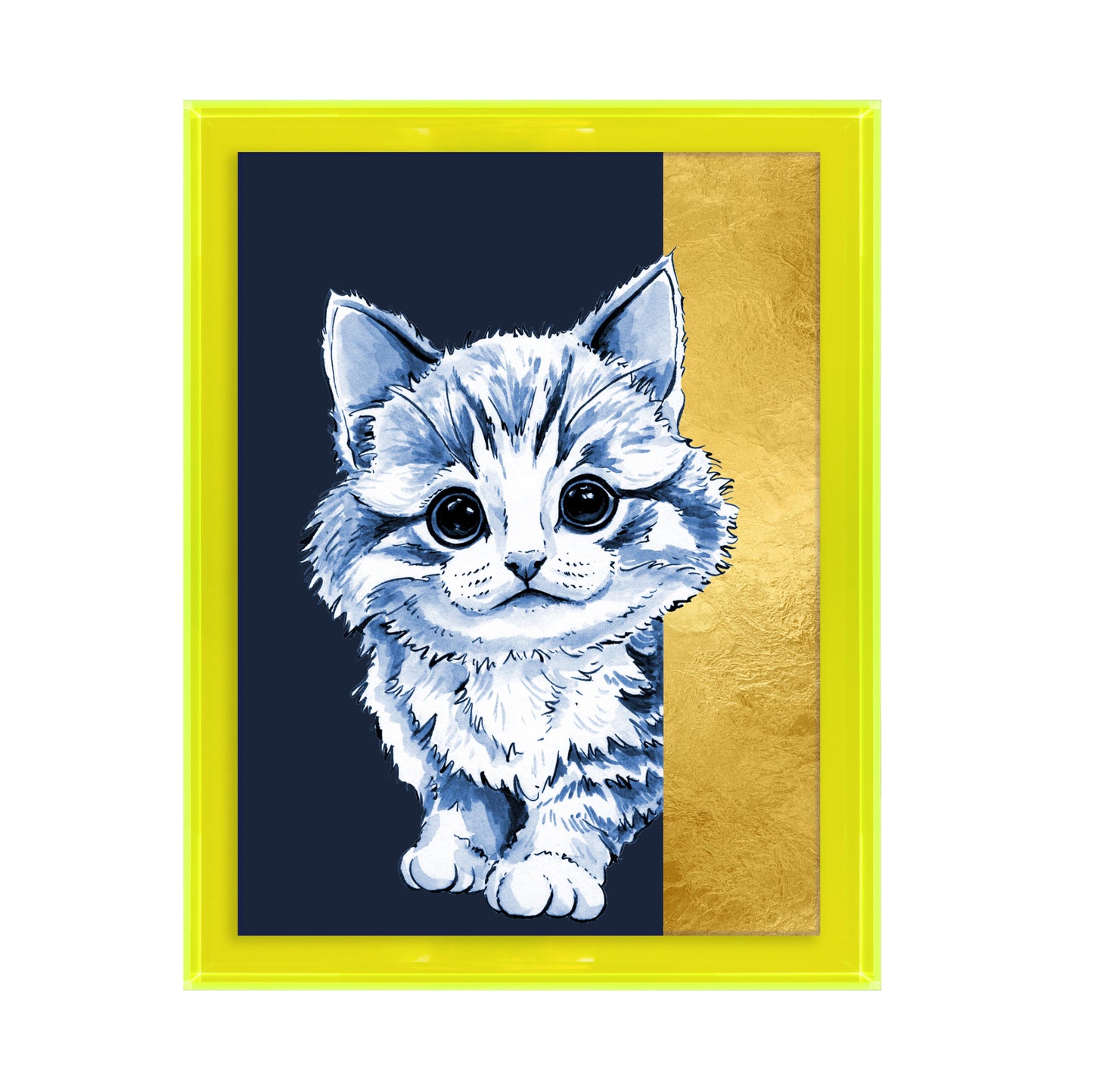 Tom de poes op blauwe achtergrond
