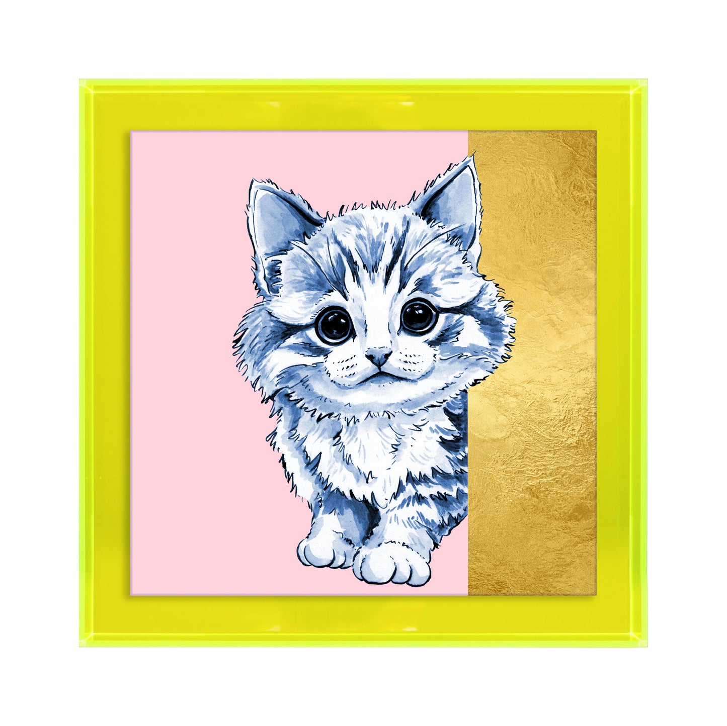 Tom de poes op roze achtergrond vierkant