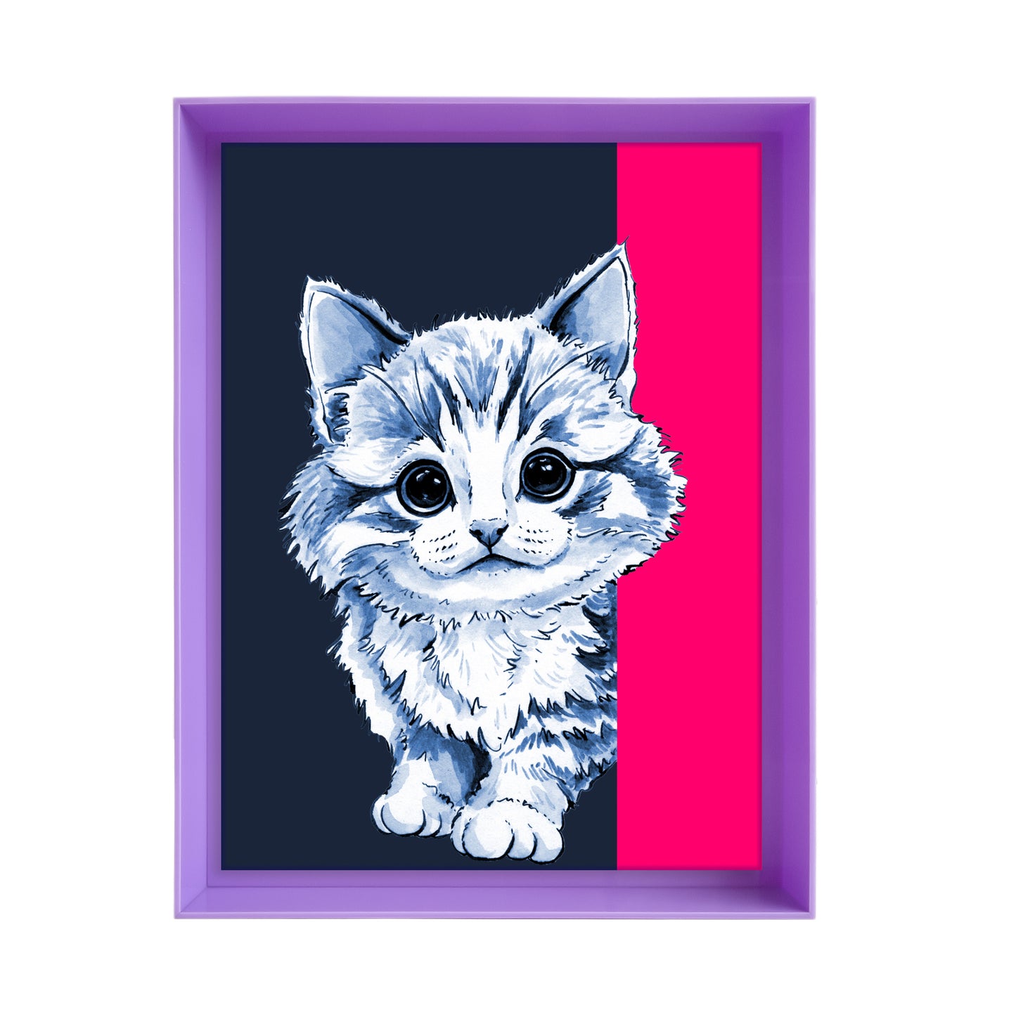 Tom de poes op blauwe achtergrond