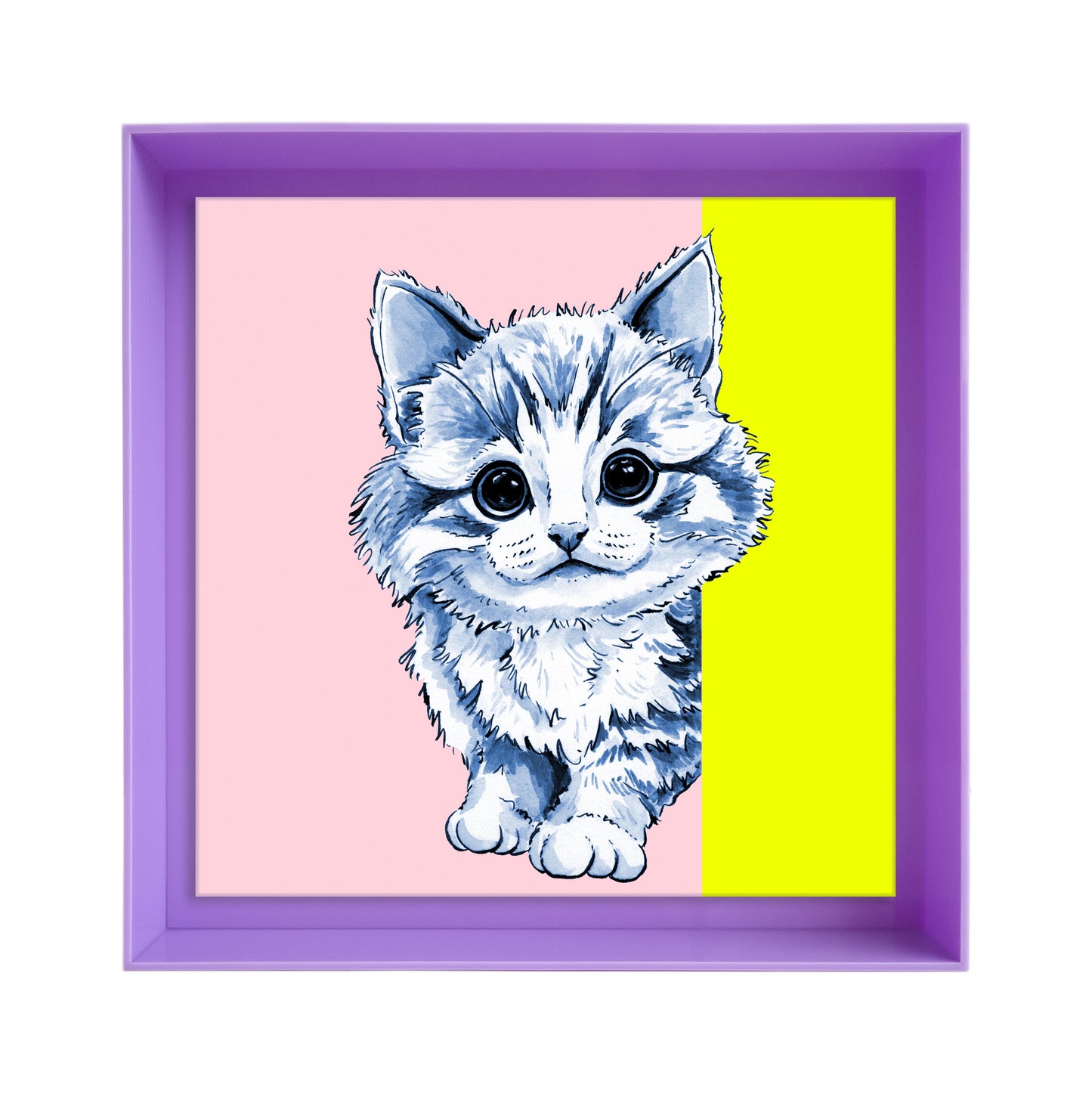 Tom de poes op roze achtergrond vierkant