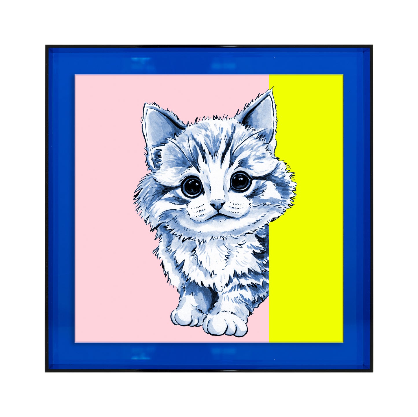 Tom de poes op roze achtergrond vierkant