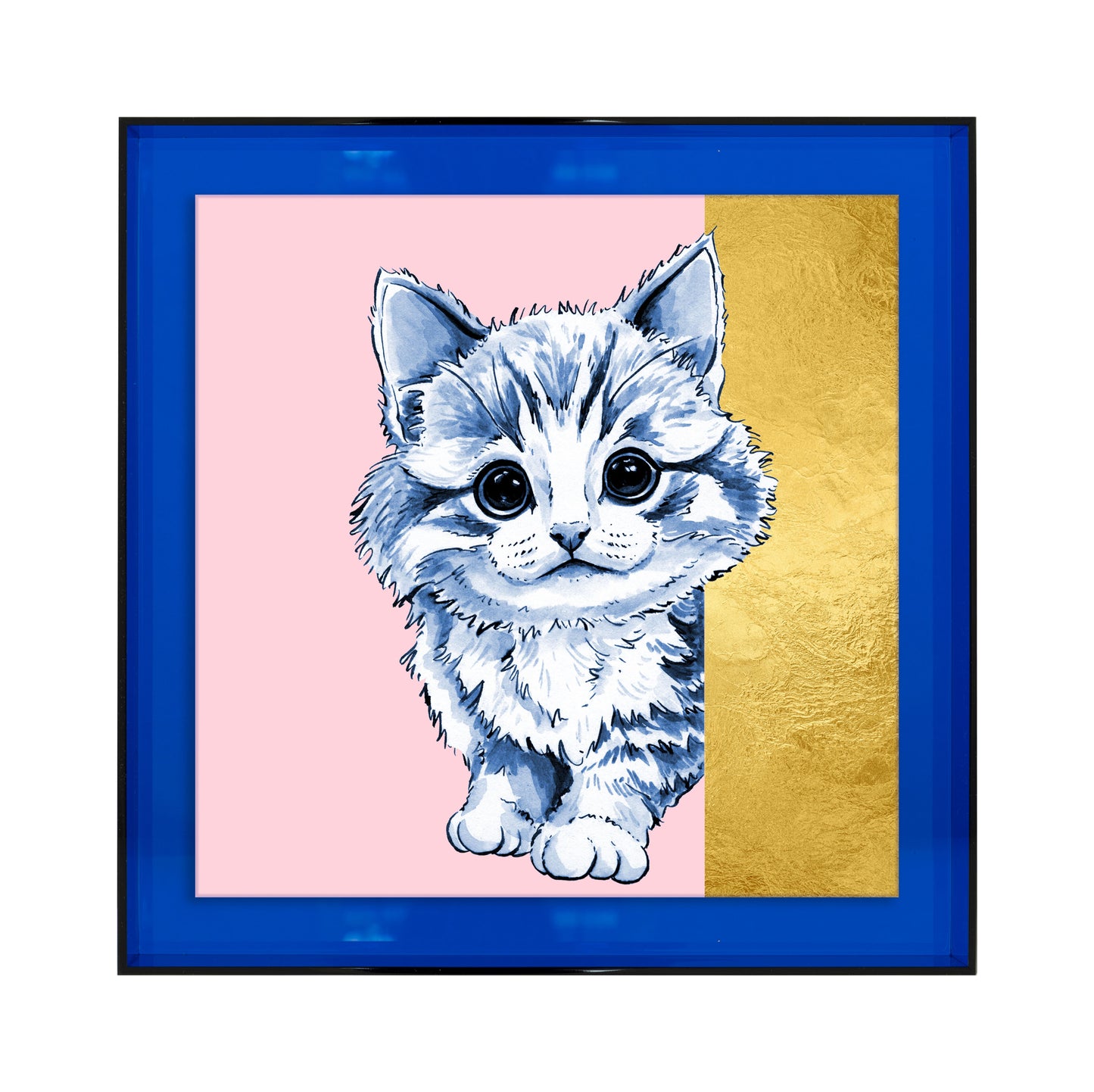 Tom de poes op roze achtergrond vierkant
