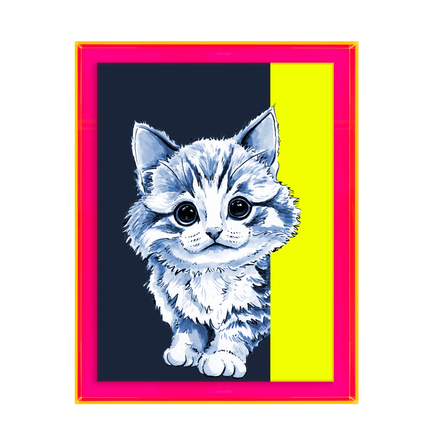Tom de poes op blauwe achtergrond