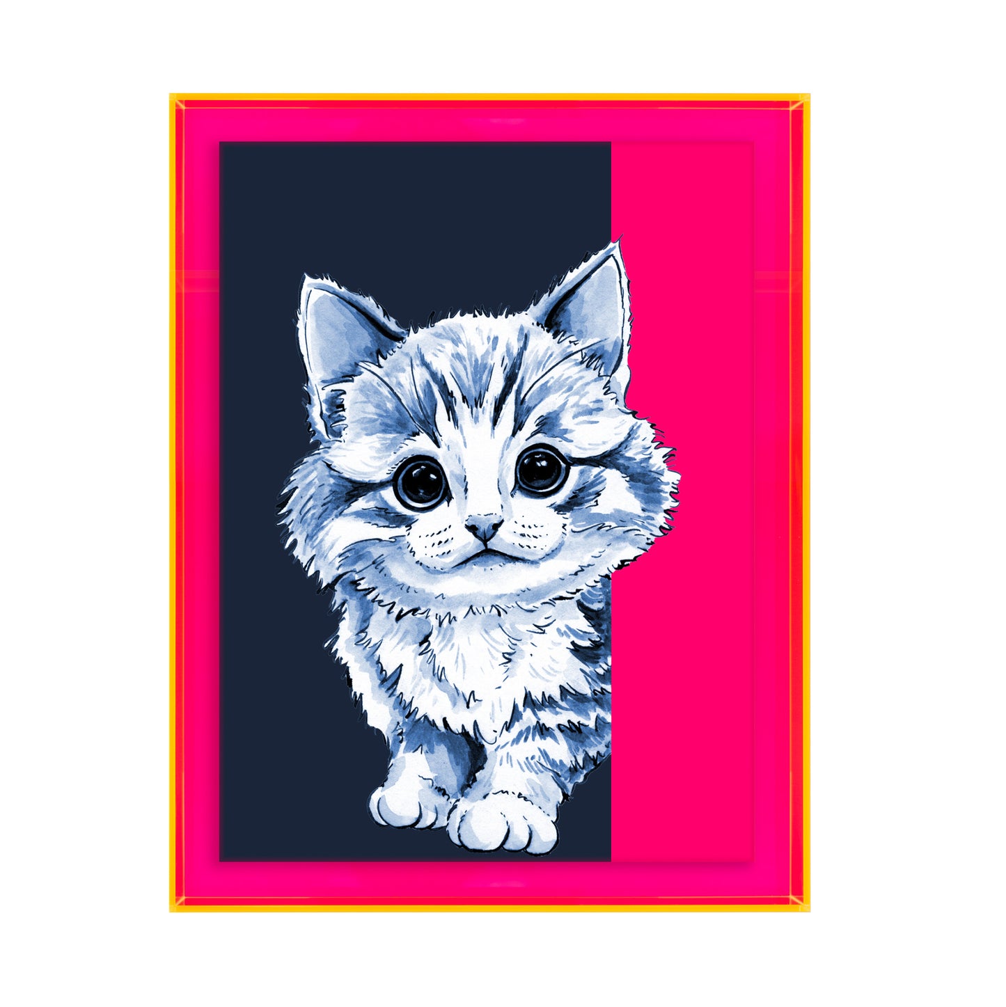 Tom de poes op blauwe achtergrond