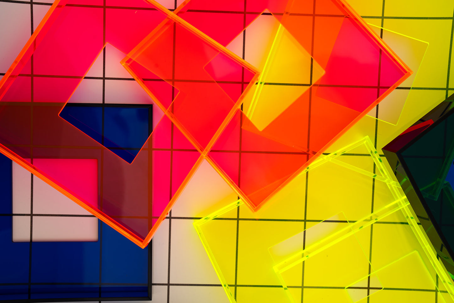 Baklijst (neon) in diverse kleuren 14x14 cm