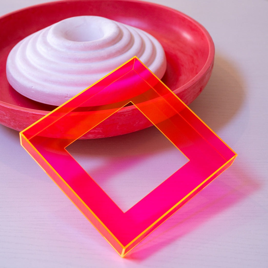 Baklijst (neon) in diverse kleuren 26x26 cm