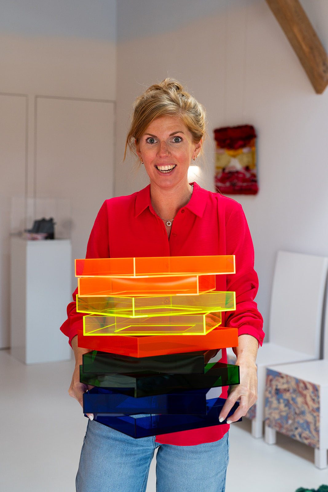 Baklijst (neon) in diverse kleuren 26x26 cm