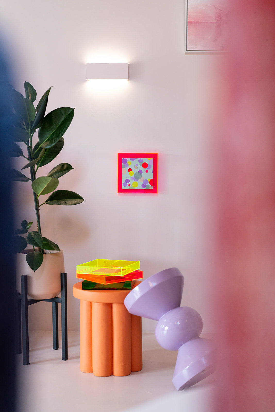 Confetti mintgroen met neon stippen