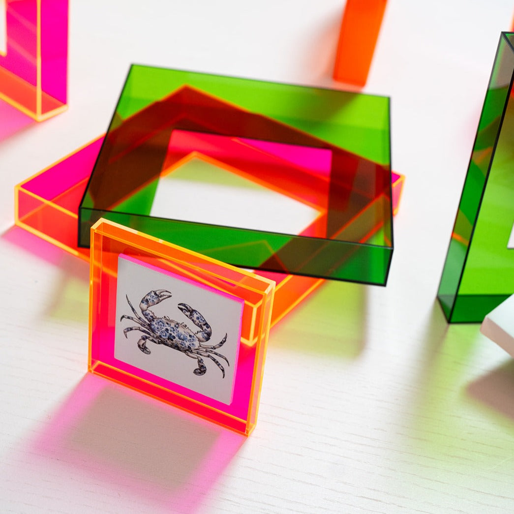 Baklijst (neon) in diverse kleuren 14x14 cm