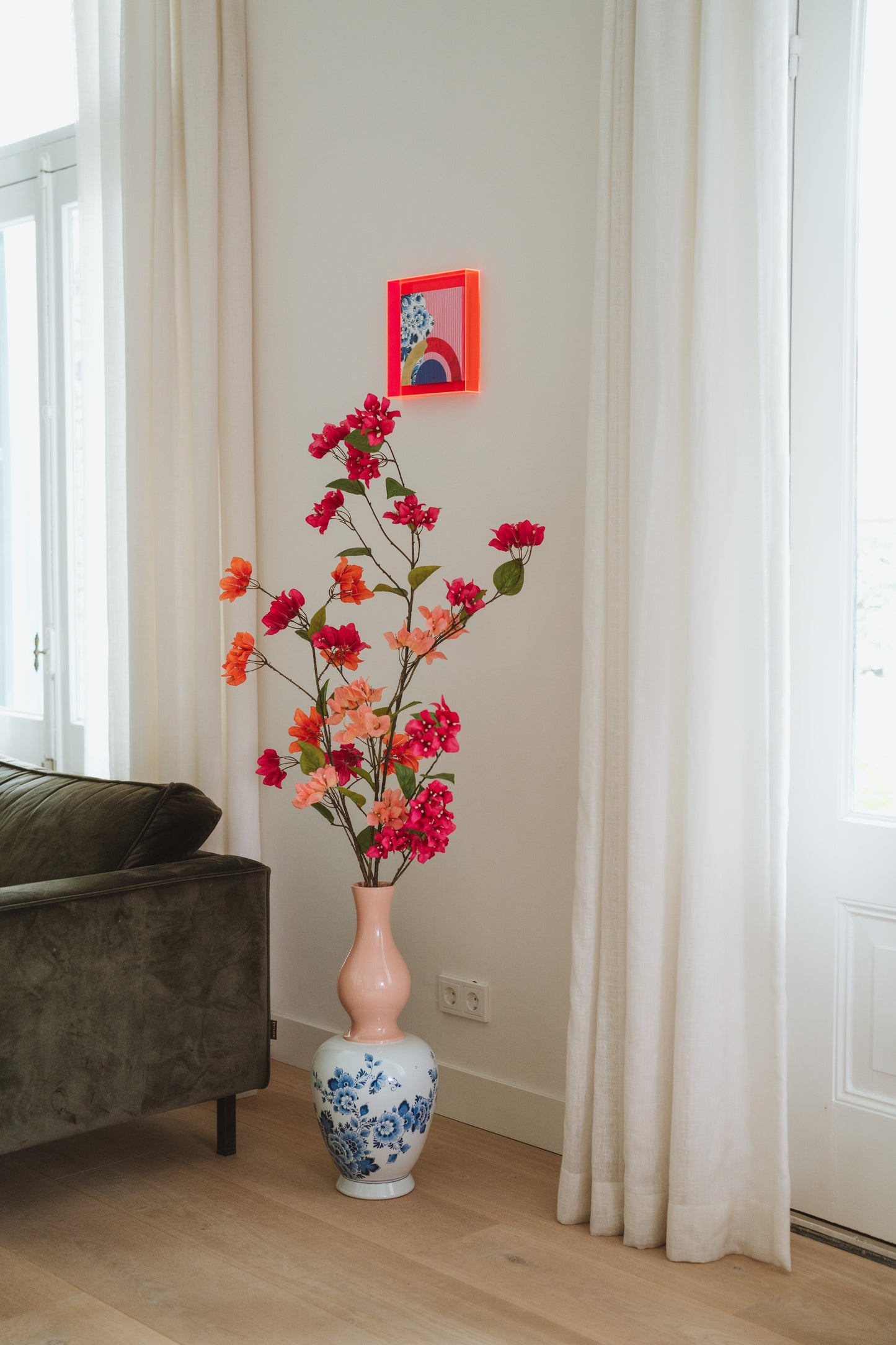 Modern delfts blauw 'roze'