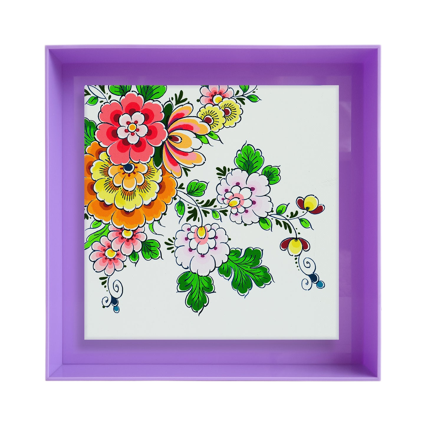 Delftsblauwe bloemen in kleur - 1