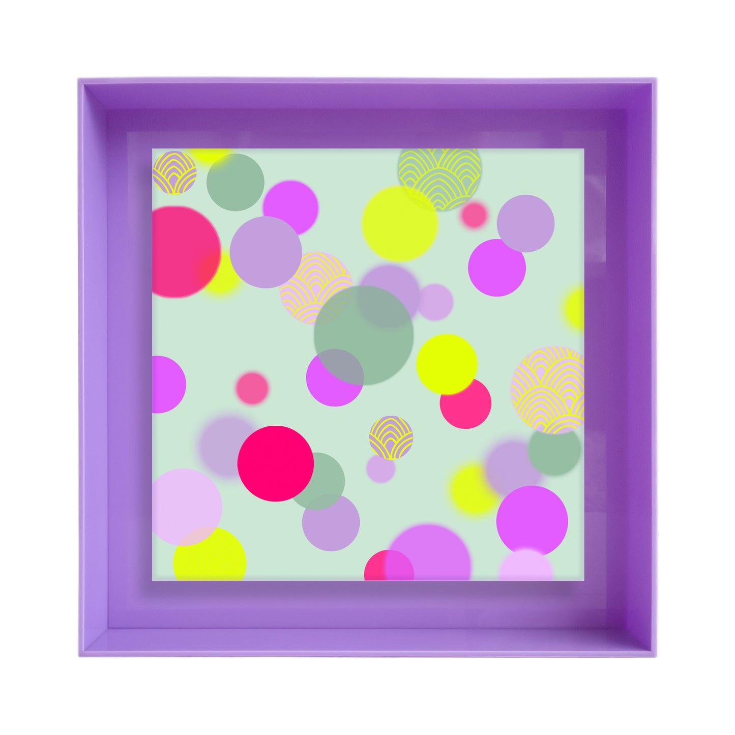 Confetti mintgroen met neon stippen