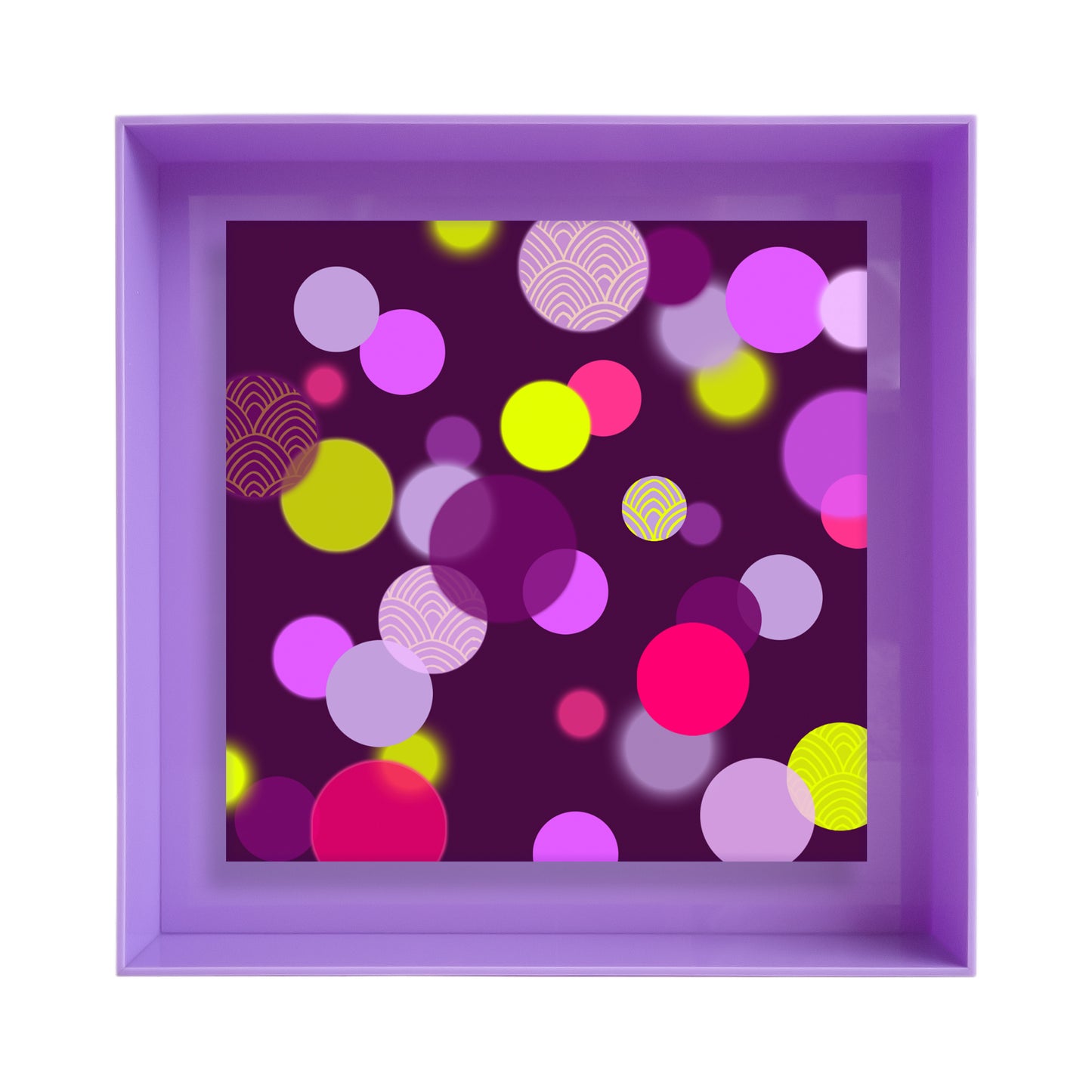 Confetti paars met neon stippen