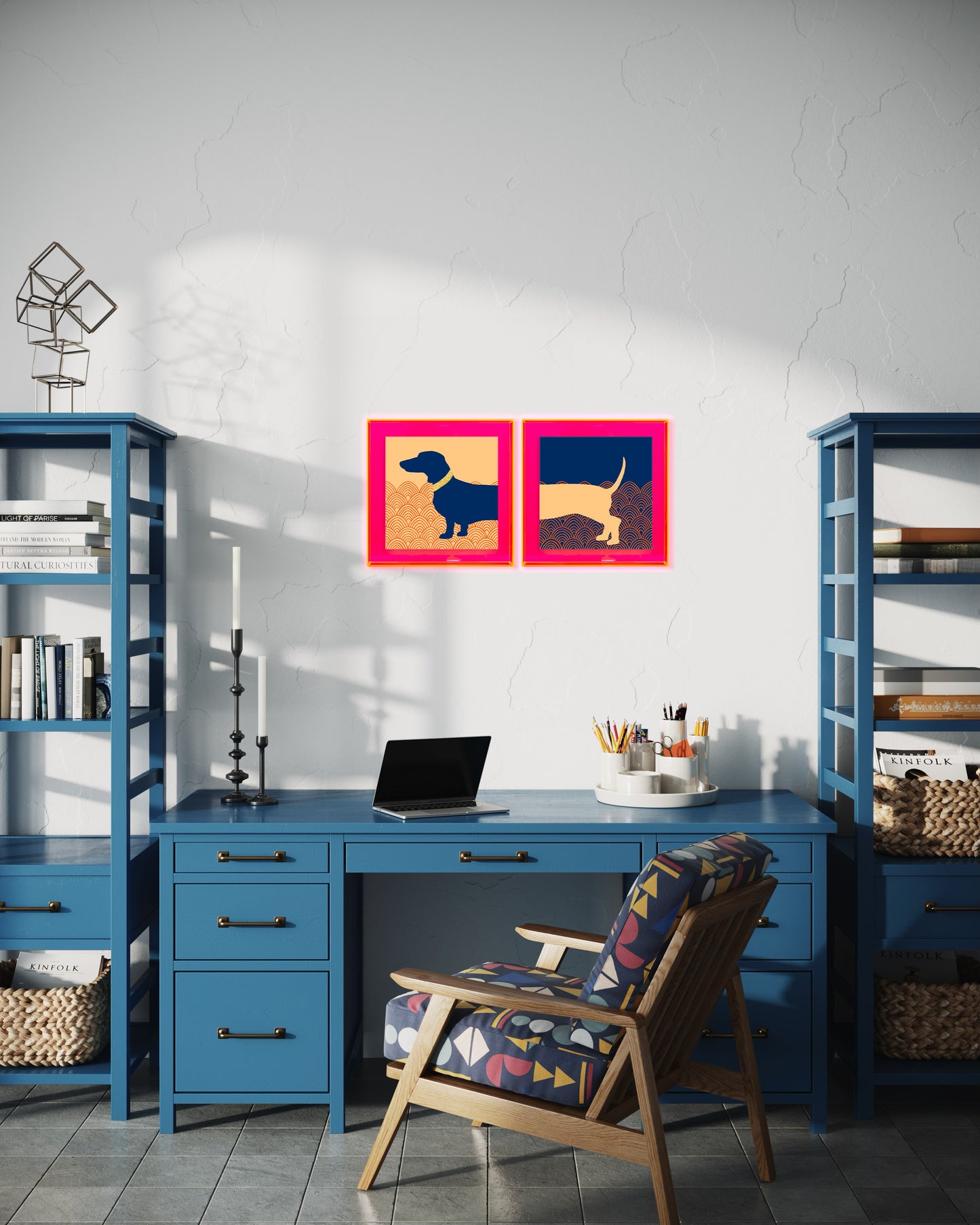 Te-e-eckel Perzik/Blauw