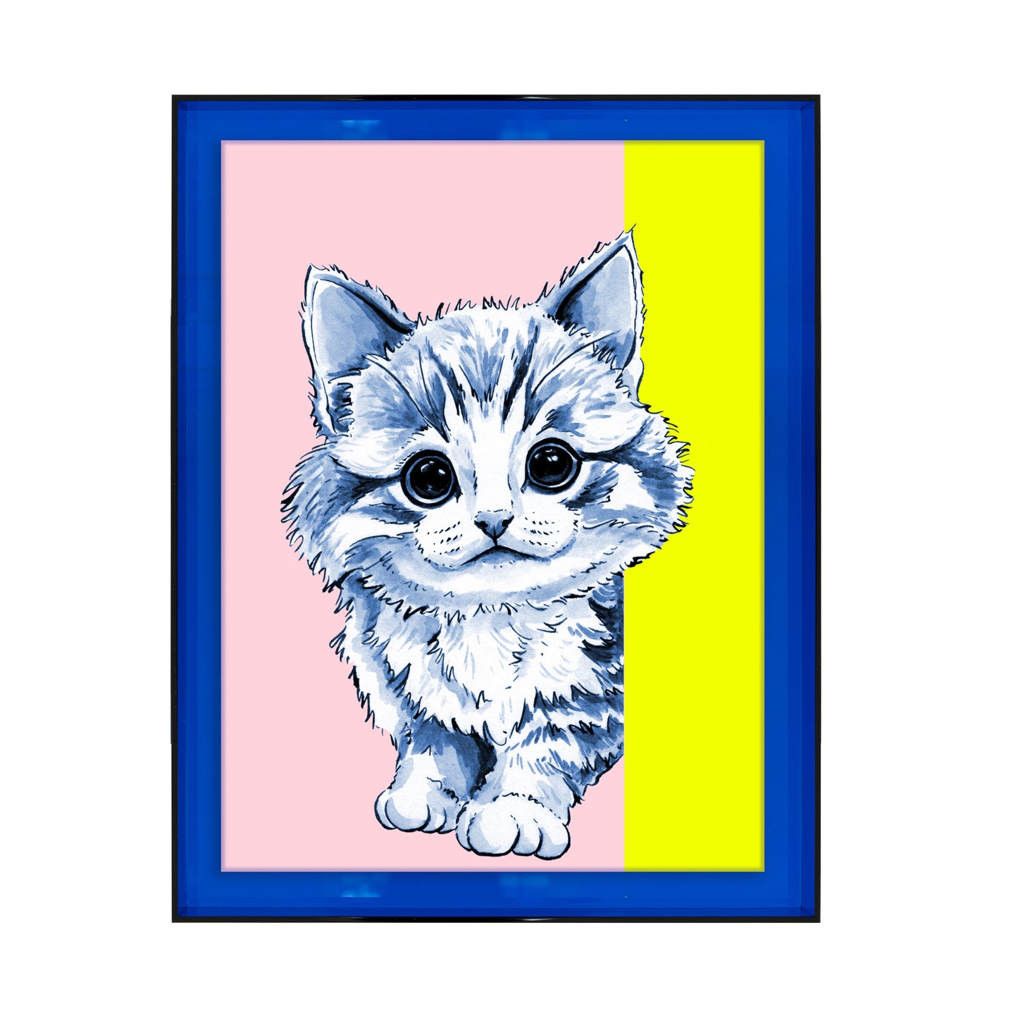 Tom de poes op roze achtergrond