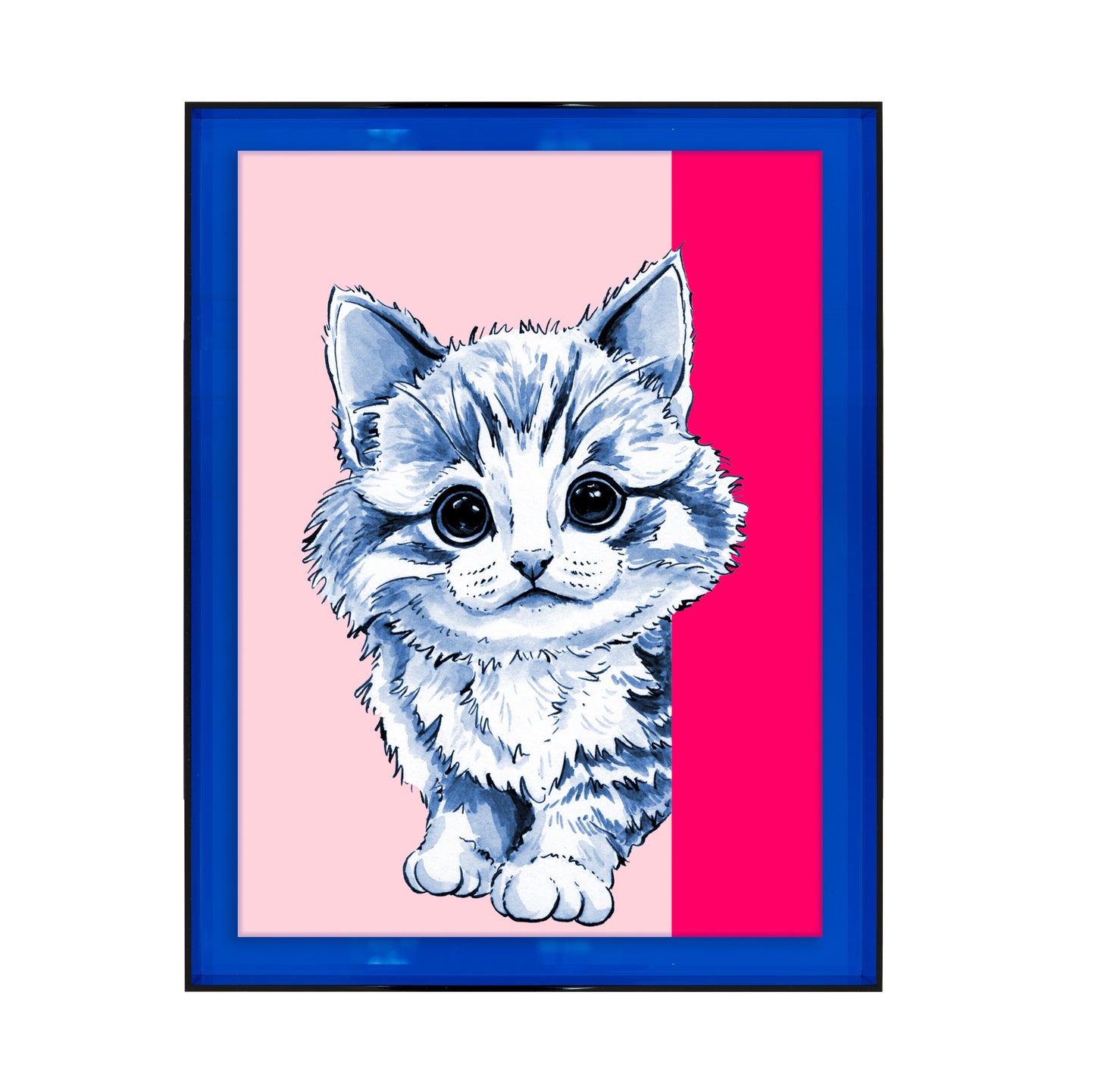 Tom de poes op roze achtergrond