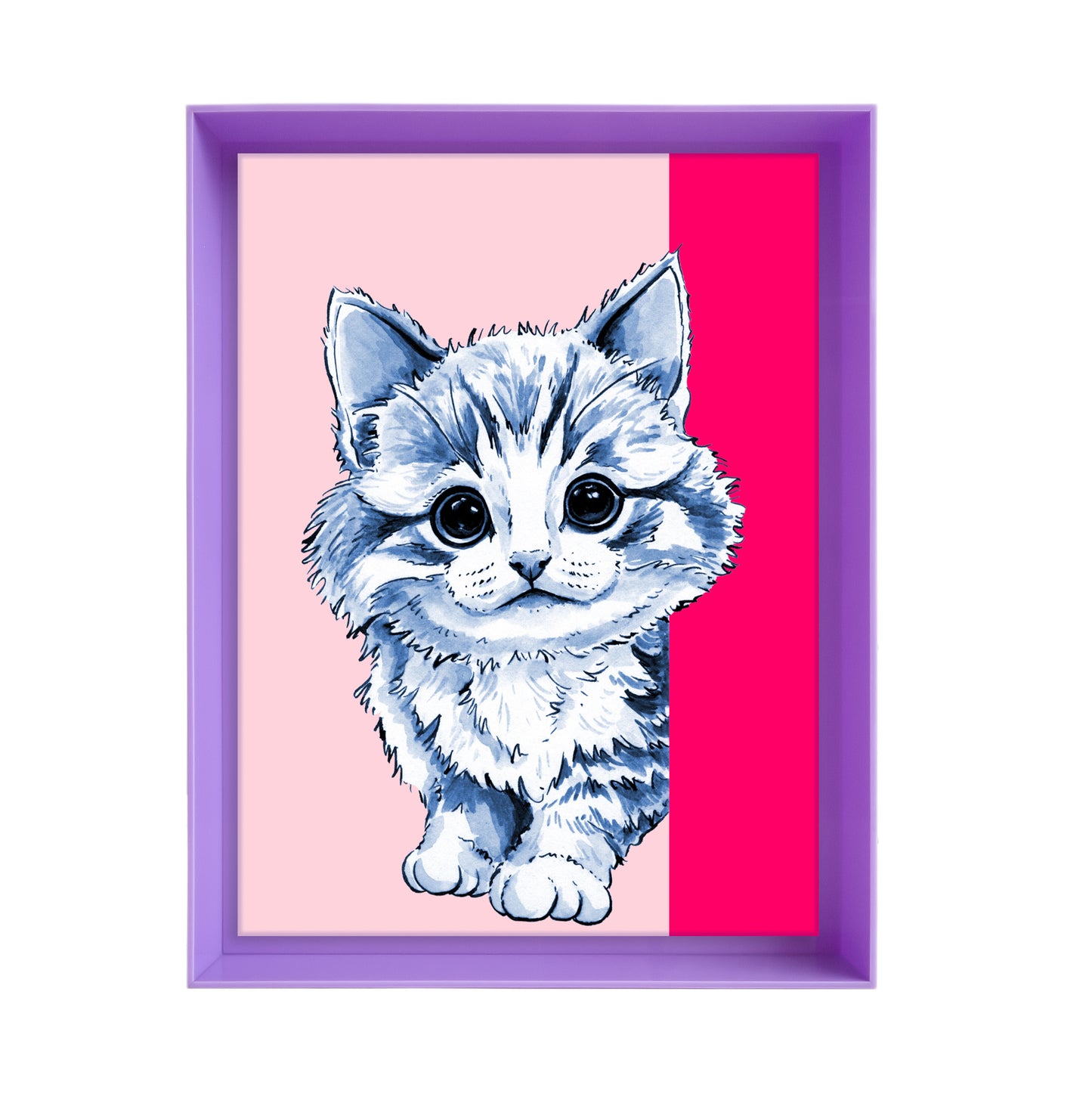 Tom de poes op roze achtergrond