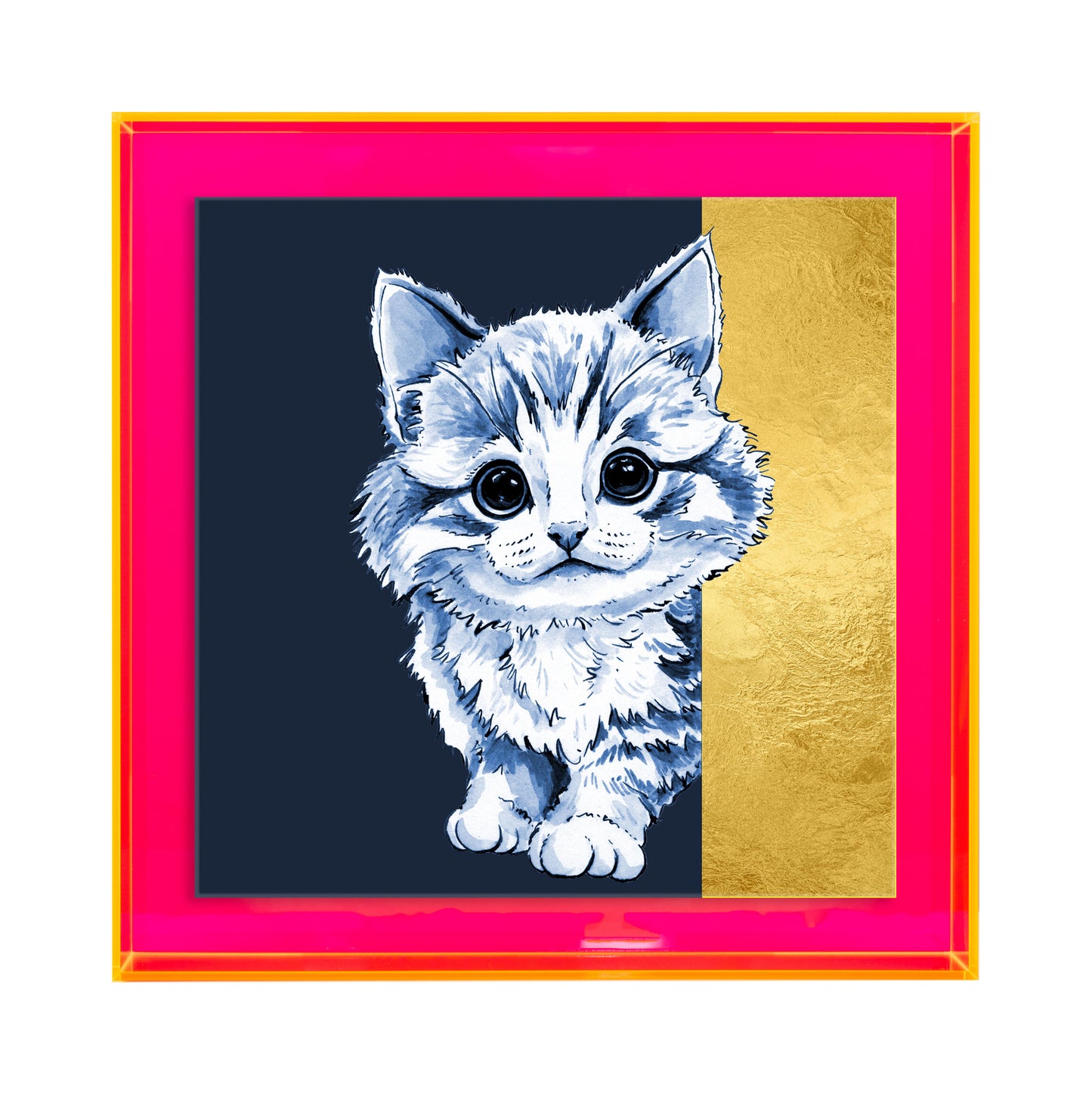 Tom de poes op blauw achtergrond vierkant