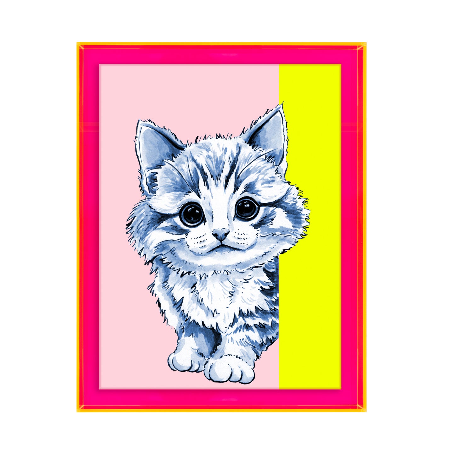 Tom de poes op roze achtergrond