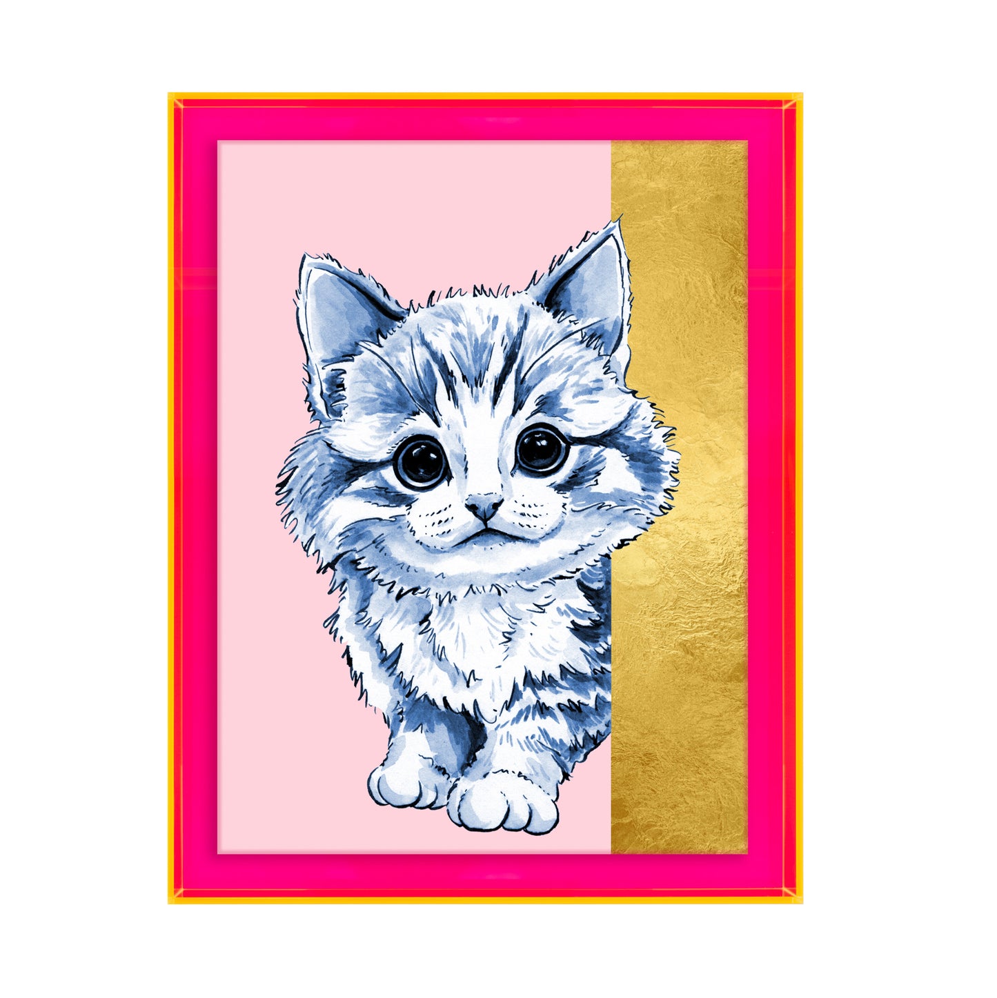 Tom de poes op roze achtergrond