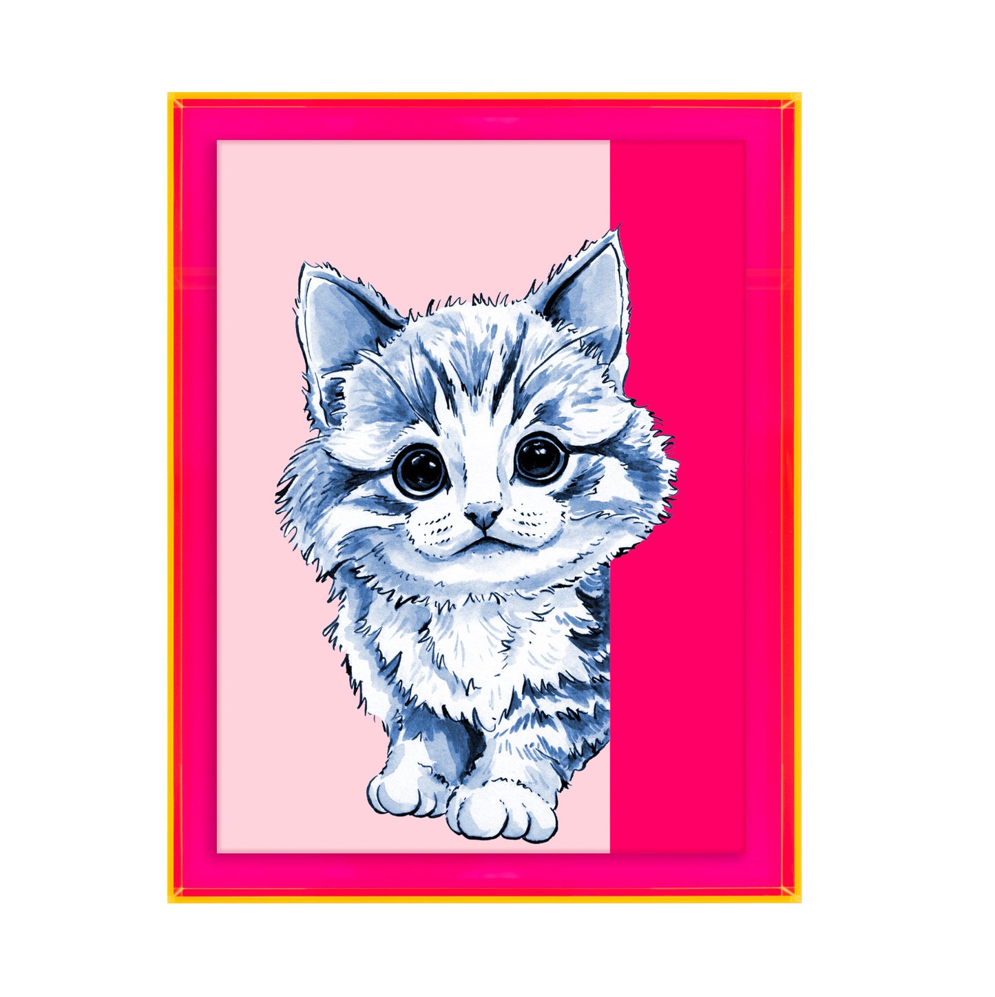 Tom de poes op roze achtergrond