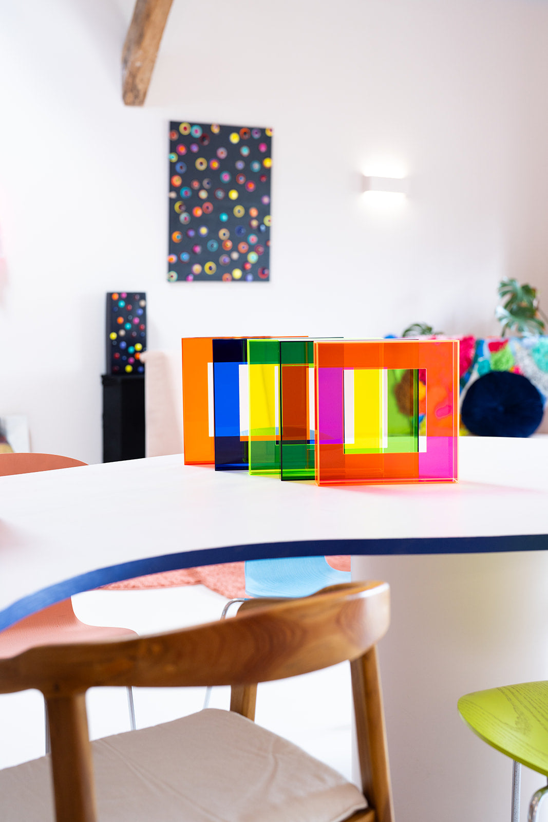 Baklijst (neon) in diverse kleuren 26x26 cm