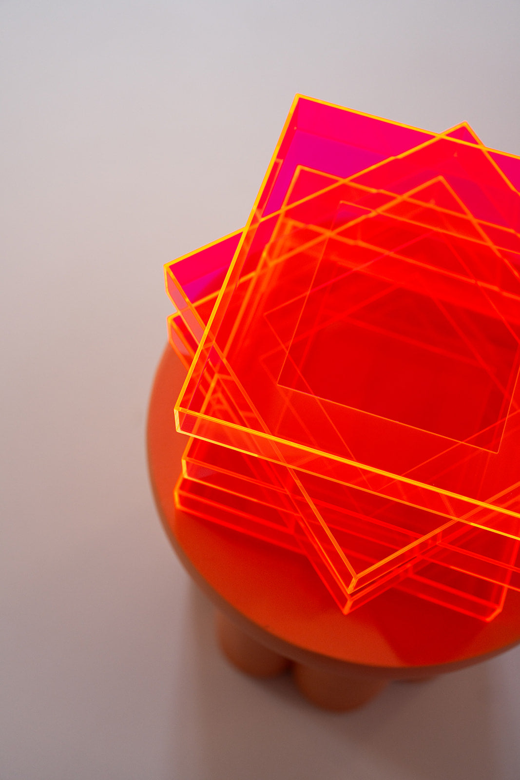 Baklijst (neon) in diverse kleuren 14x14 cm