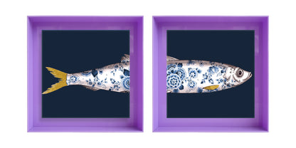 Funky Fish Haring Blauw tweeluik