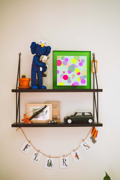 Confetti mintgroen met neon stippen