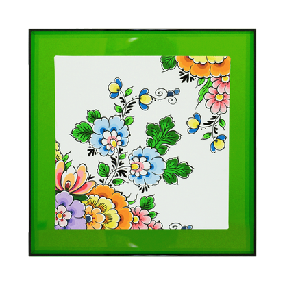 Delftsblauwe bloemen in kleur - 3