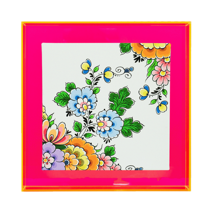 Delftsblauwe bloemen in kleur - 3