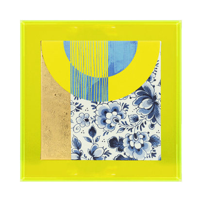 Modern delfts blauw 'geel'